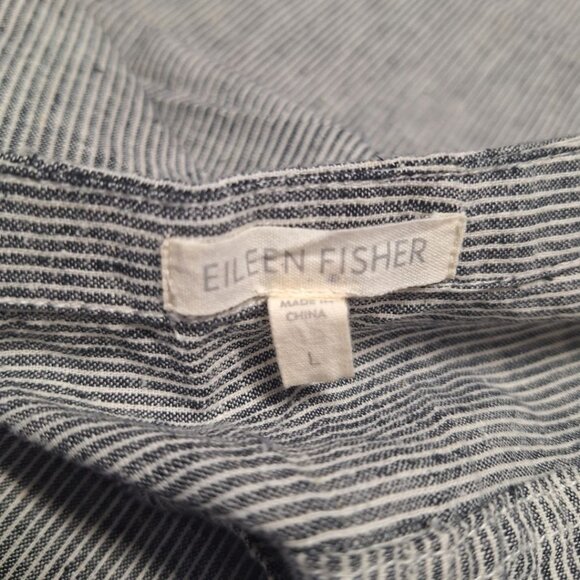 Eileen Fisher Jumper Dress Tank Gray Button Down Hemp Organic Cotton Women Large - Picture 5 of 12